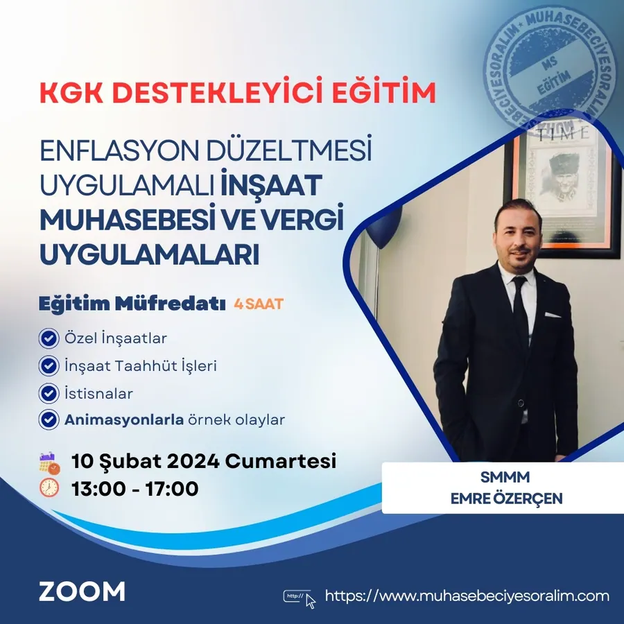 Enflasyon Düzeltmesi Uygulamalı İnşaat Muhasebesi ve Vergi Uygulamaları