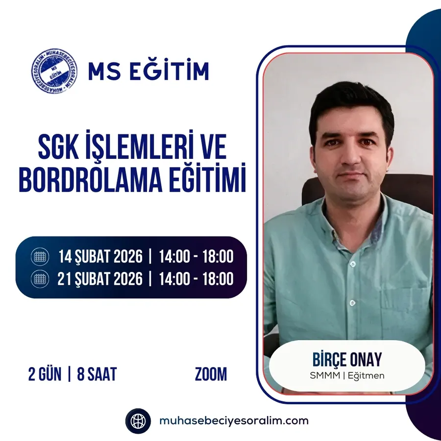 SGK İşlemleri ve Bordrolama Eğitimi